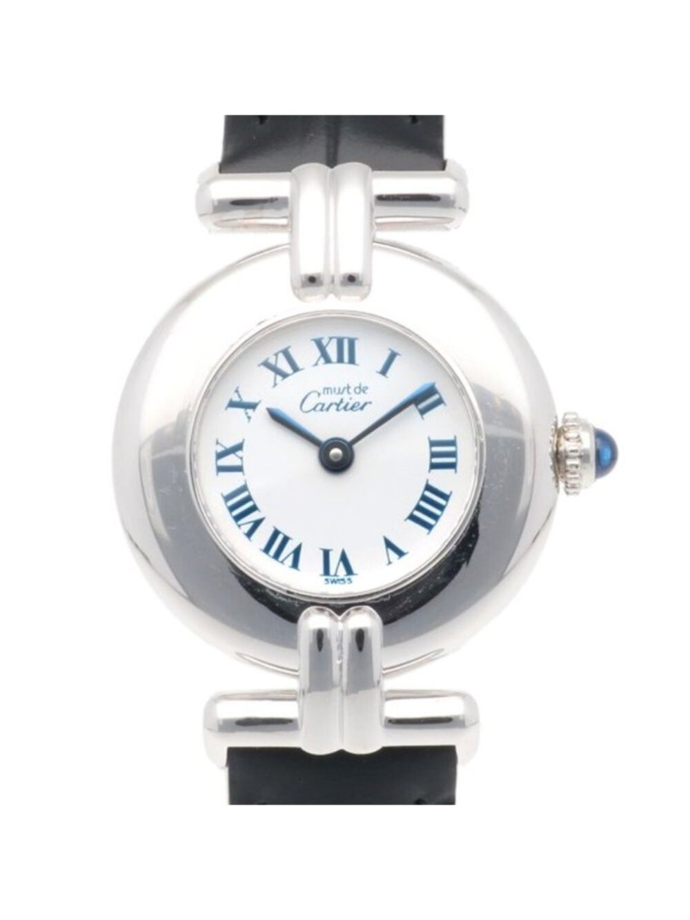 Cartier Must Vendome Watch 925 Sterling Silver Quartz